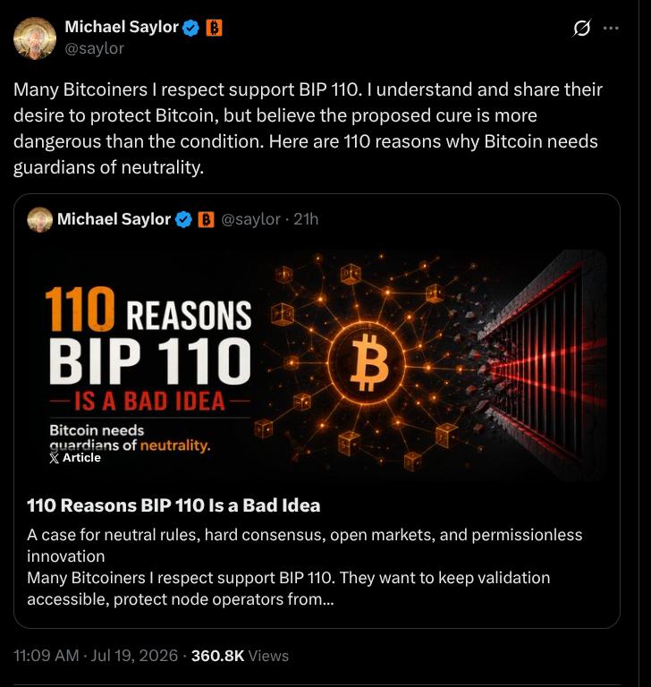 Michael Saylor post on X.com