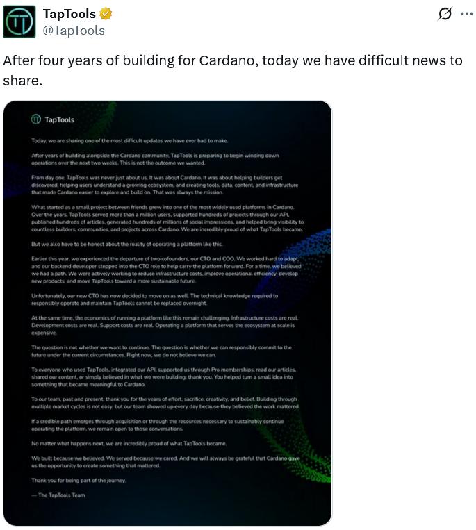 TapTools announcement