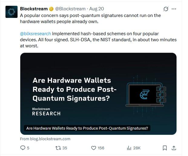 Blockstream SHRINCS implementation