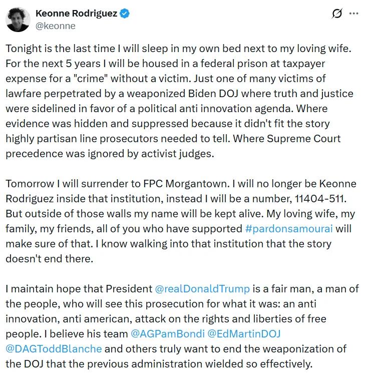 Keonne Rodriguez petition