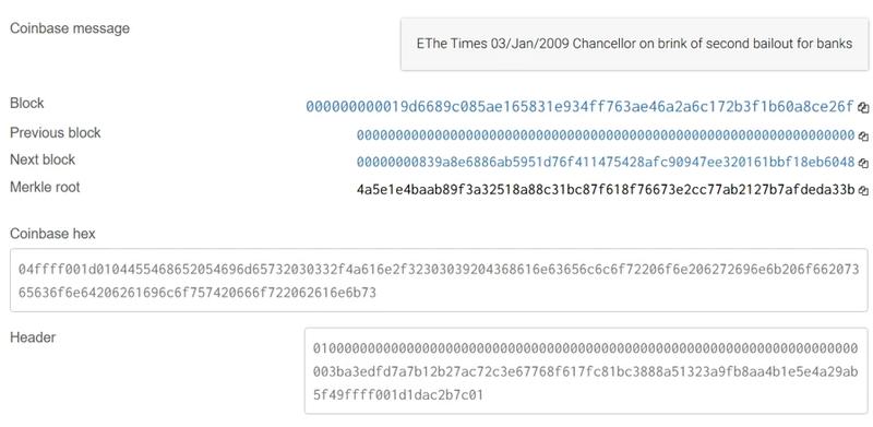 Bitcoin genesis block