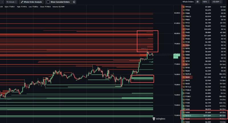 Bitcoin whale order book