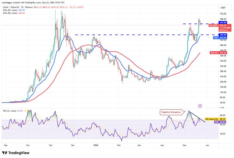 ZEC/USDT daily chart