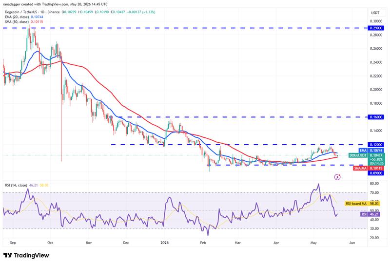 DOGE/USDT daily chart