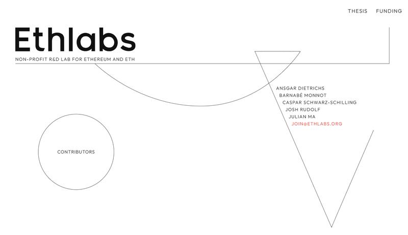 Ethlabs nonprofit R&D for Ethereum