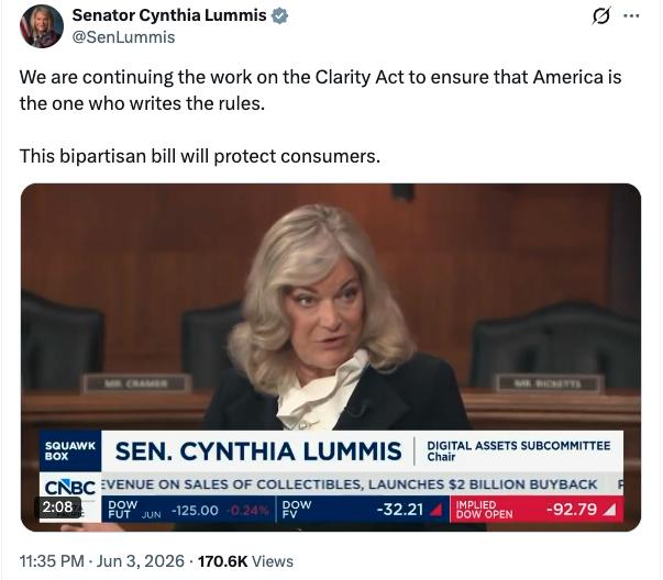 Letter from Senator Cynthia Lummis