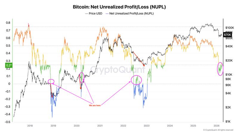 Bitcoin net unrealized profit and loss