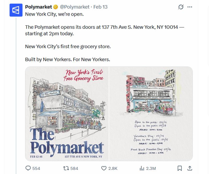 Polymarket grocery store