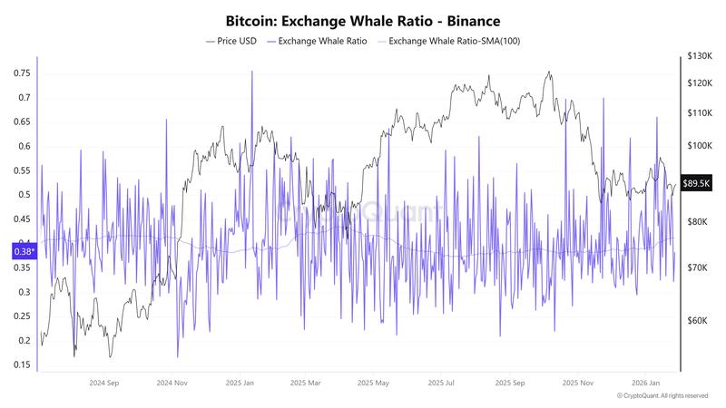 Bitcoin exchange Whale Ratio
