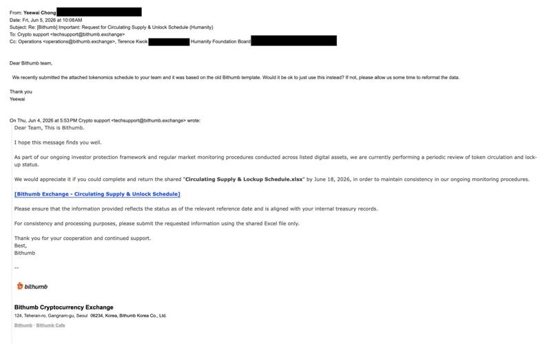 Phishing email that led to Humanity Protocol compromise