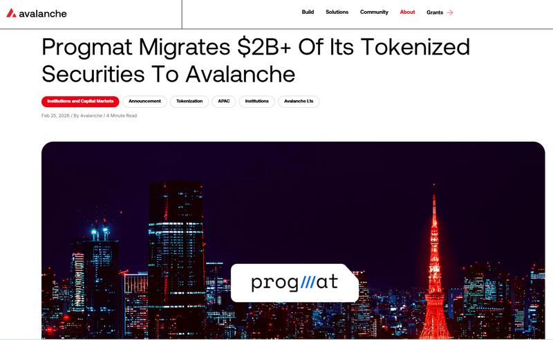Progmat migration to Avalanche