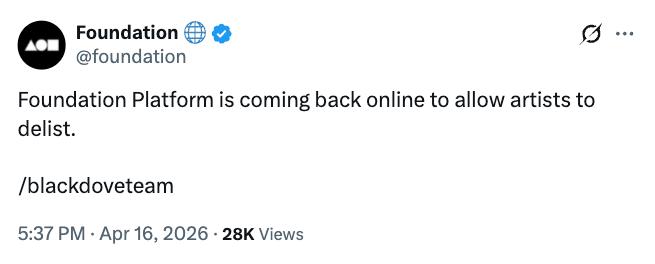 Foundation announcement