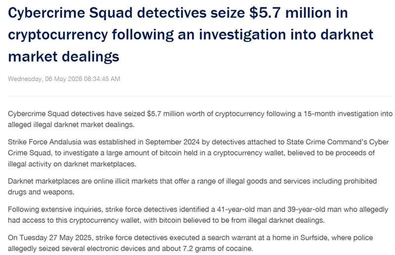NSW Police cybercrime squad detectives with seized crypto wallets