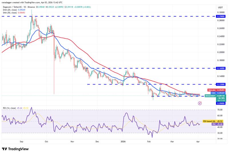 DOGE/USDT daily chart