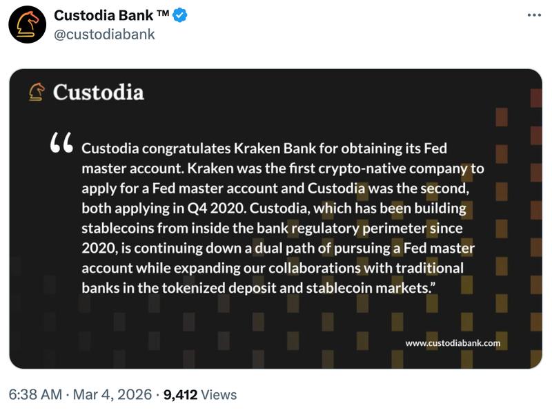 Custodia Bank data