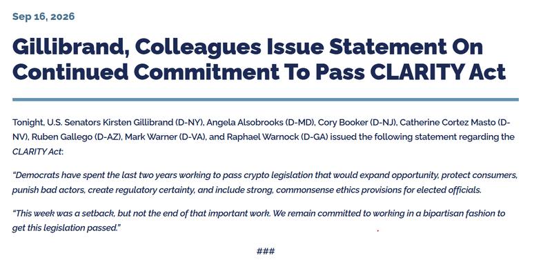 Democratic senators statement